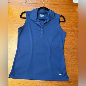 Nike Women's Blue Sleeveless Polo Tank